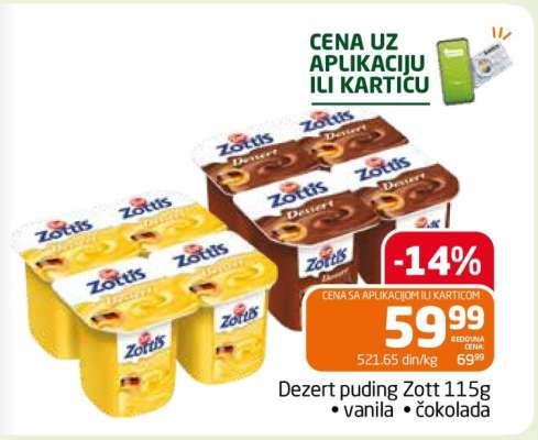 Dezert puding Zott 115g