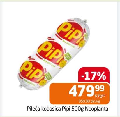 Pileća kobasica Pipi 500g Neoplanta