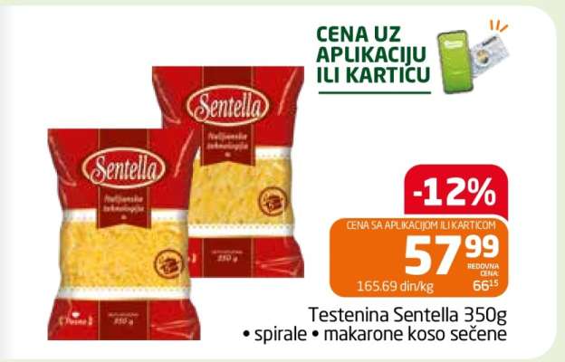 Testenina Sentella 350g