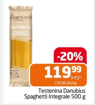 Testenina Danubius Spaghetti Integrale 500 g