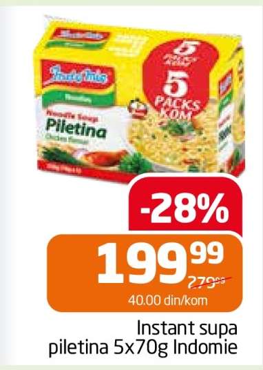 Instant supa piletina 5x70g Indomie