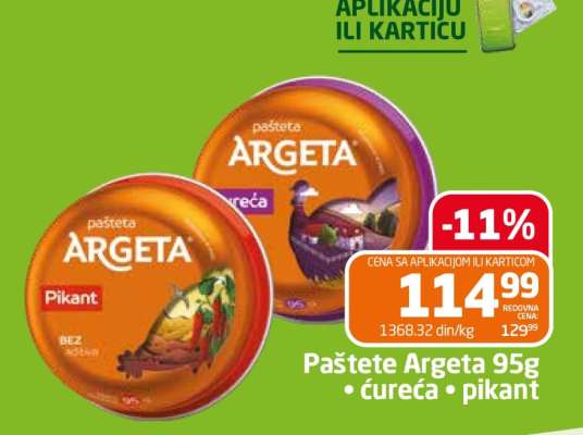 Paštete Argeta 95g