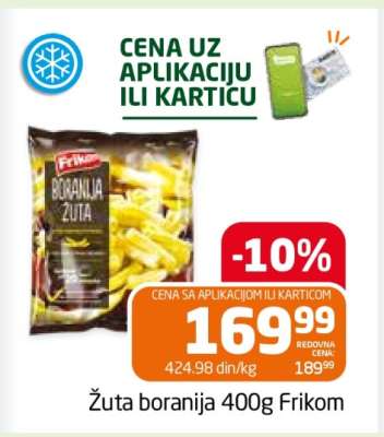Žuta boranija 400g Frikom