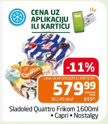 Sladoled Quattro Frikom 1600ml