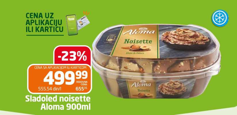 Sladoled noisette Aloma 900ml