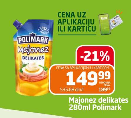 Majonez delikates 280ml Polimark