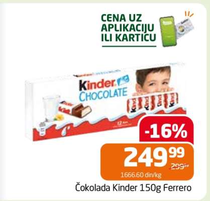 Čokolada Kinder 150g Ferrero