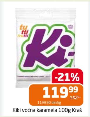Kiki voćna karamela 100g Kraš