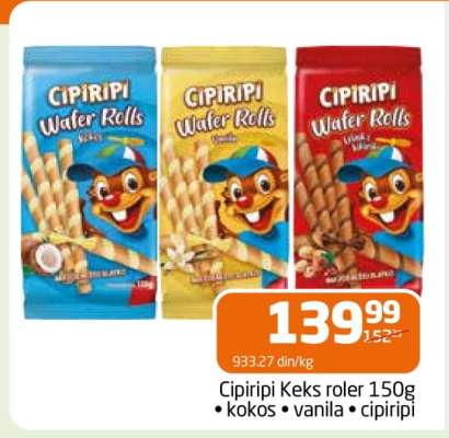 Cipiripi Keks roler 150g
