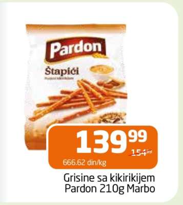 Grisine sa kikirikijem Pardon 210g Marbo