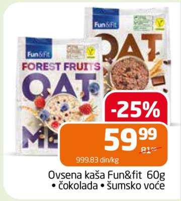 Ovsena kaša Fun&fit 60g