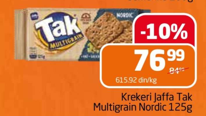 Krekeri Jaffa Tak Multigrain Nordic 125g