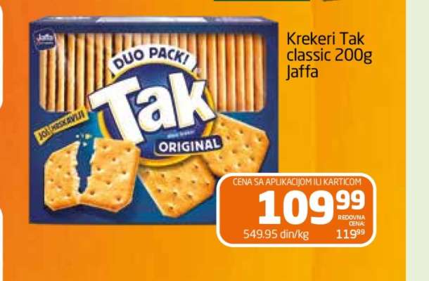Krekeri Tak classic 200g Jaffa