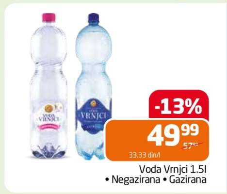 Voda Vrnci 1,5l