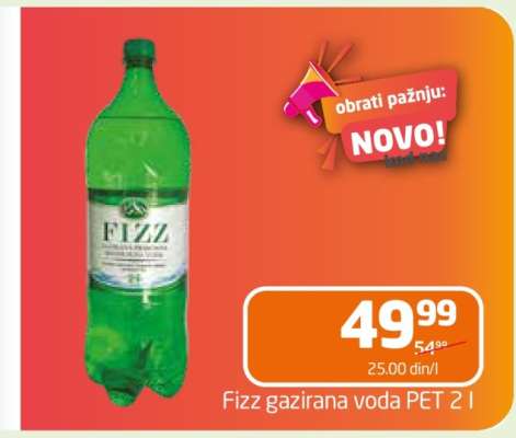 Fizz gazirana voda PET 2 l