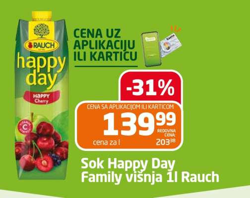 Sok Happy Day Family višnja 1l Rauch