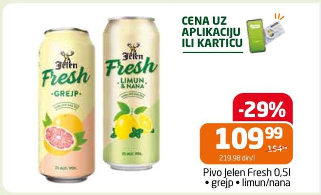 Pivo Jelen Fresh 0.5l