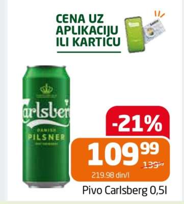 Pivo Carlsberg 0,5l