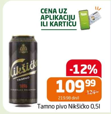 Tamno pivo Nikšićko 0,5l