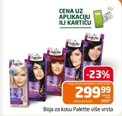 Boja za kosu Palette više vrsta