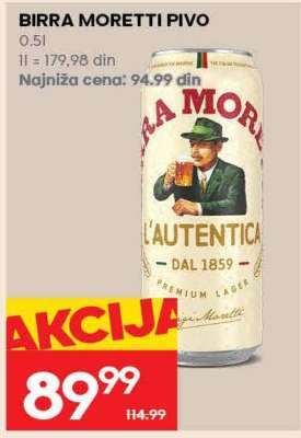 BIRRA MORETTI PIVO