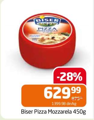 Biser Pizza Mozzarela 450g
