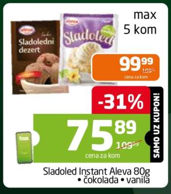 Sladoled Instant Aleva 80g