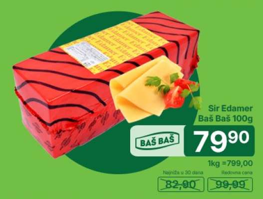 Sir Edamer Baš Baš 100g
