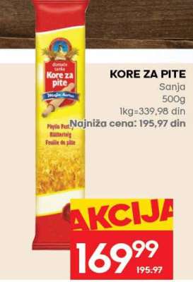 KORE ZA PITE