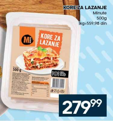 KORE ZA LAZANJE
