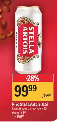 Pivo Stella Artois 0.5l