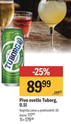 Pivo svetlo Tuborg 0,5l