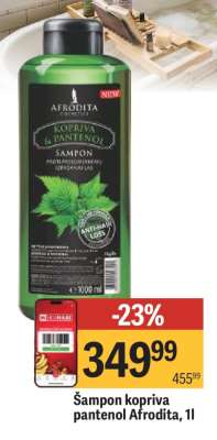 Šampon kopriva&pantenol Afrodita, 1l