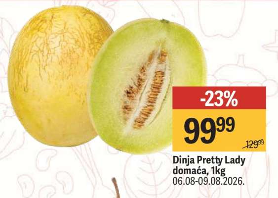 Dinja Pretty Lady domaća, 1kg
