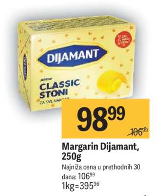 Margarin Dijamant 250g