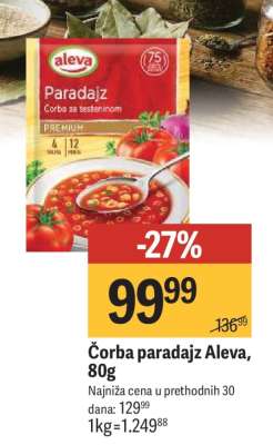 Čorba Paradajz Aleva , 80g