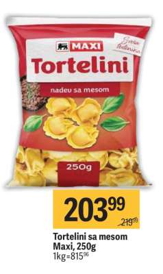 Tortelini sa mesom Maxi, 250g