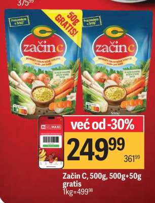Začin C, 500g/500g+50g gratis