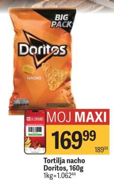 Tortilja nacho Doritos, 160g