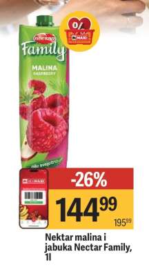 Nektar malina i jabuka Nectar Family, 1l