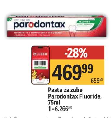 Pasta za zube Parodontax Fluoride, 75ml