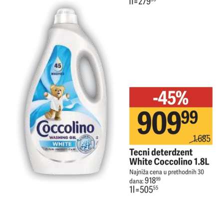 Tečni deterdžent White Coccolino 1.8l