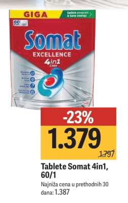 Tablete Somat 4in1, 60/1
