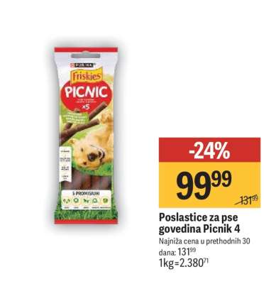 Poslastice za pse govedina Picnik, 4