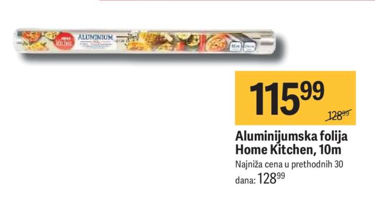 Aluminijumska folija Home Kitchen 10m