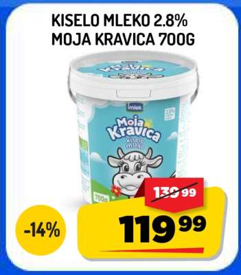 Kiselo mleko 2.8 % Moja kravica 700g