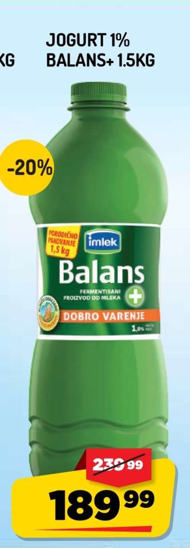 Jogurt 1% Balans+ 1.5kg