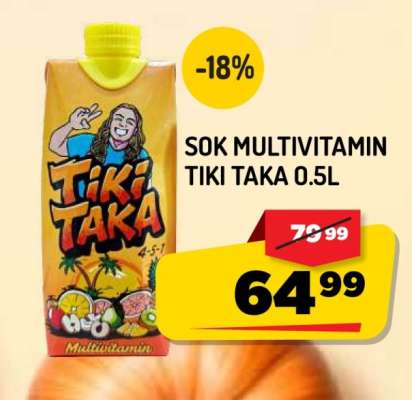 Sok Multivitamin Tiki Taka 0.5L