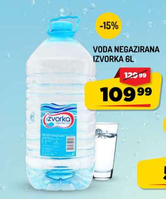Voda negazirana Izvorka 6l