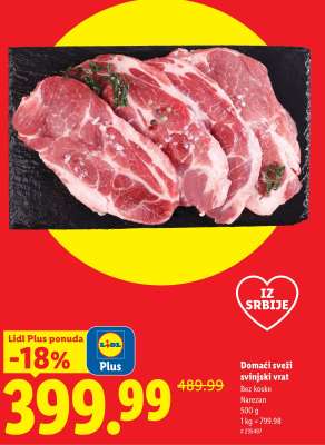 Domaći sveži svinjski vrat